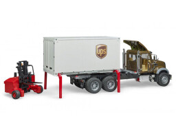 Bruder Mack Granite Logistický vůz UPS s vysokozdvižným vozíkem 1:16 